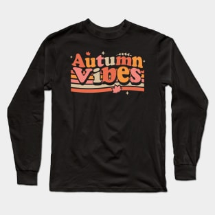 Autumn Vibes 70s Fall Lover Retro Vintage Long Sleeve T-Shirt